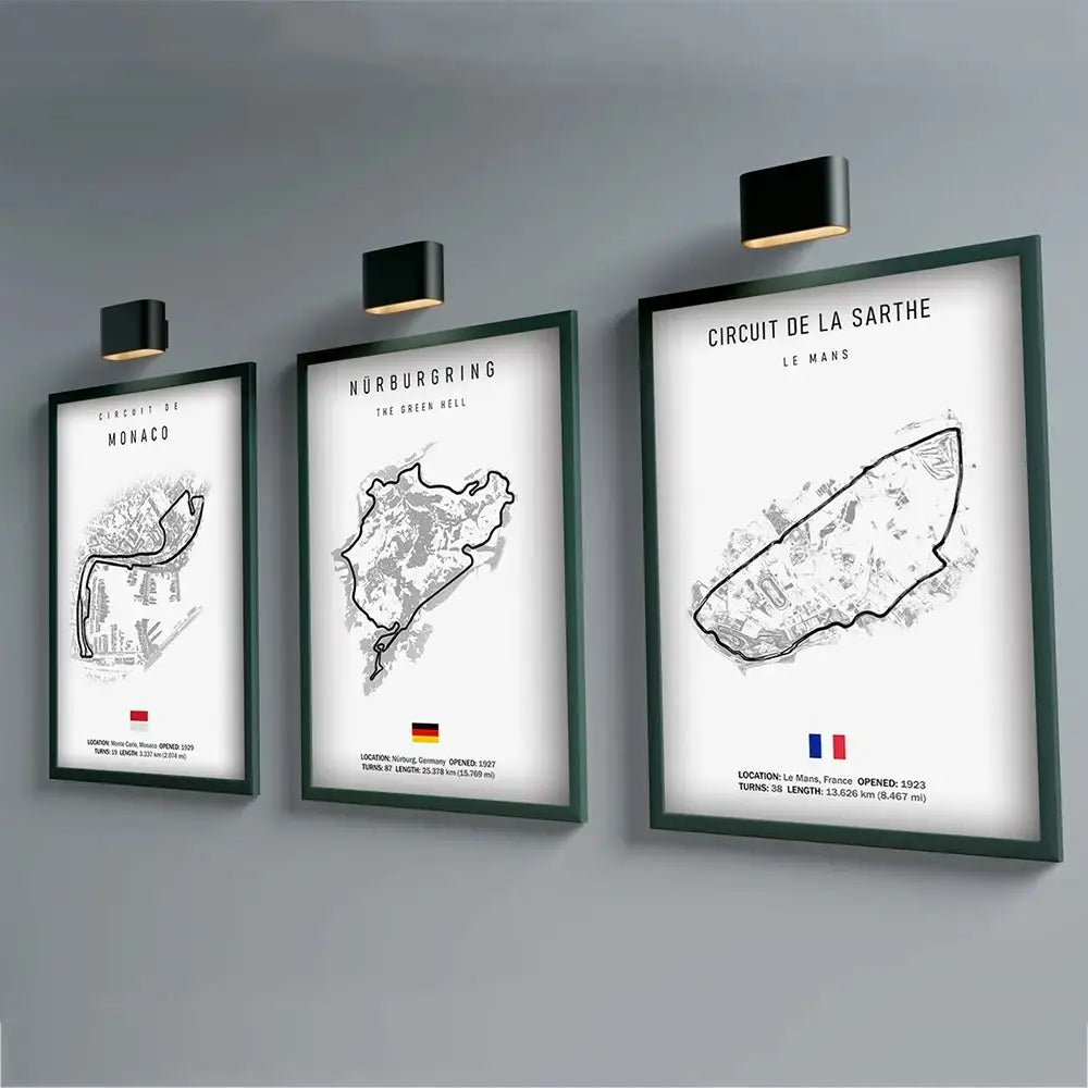 لوحة قماشية DecorBites™ F1 Circuit - فن جداري للرياضات الموتورية