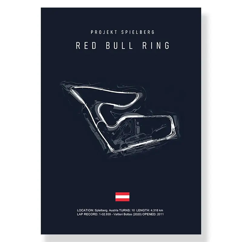 Dark blue decorbites™ f1 monaco imola track canvas art print featuring white line-art illustration of imola track canvas