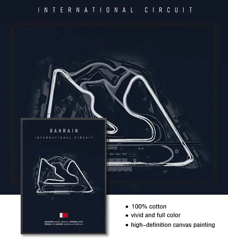 DecorBites™ F1 Race Track Canvas Art Print