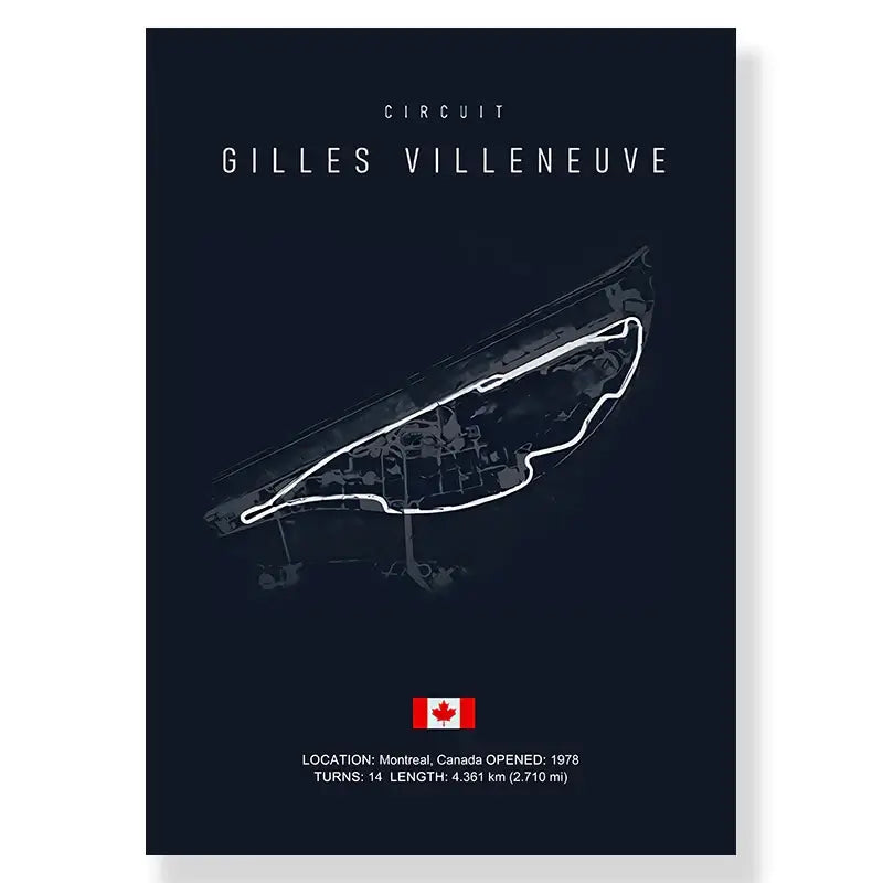 DecorBites™ F1 Race Track Canvas Art Print