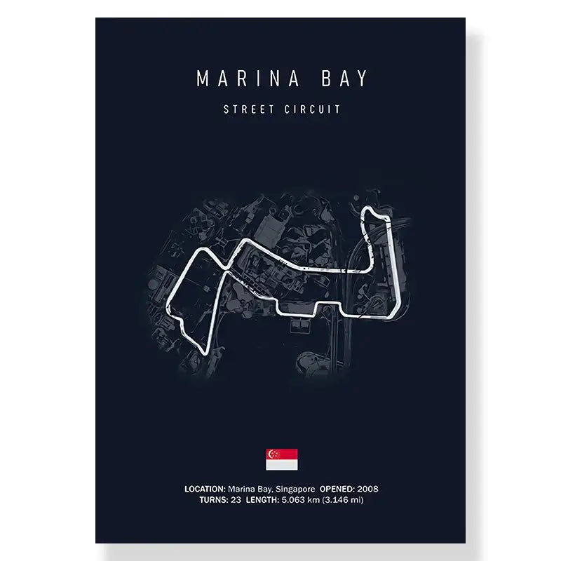 DecorBites™ F1 Race Track Canvas Art Print