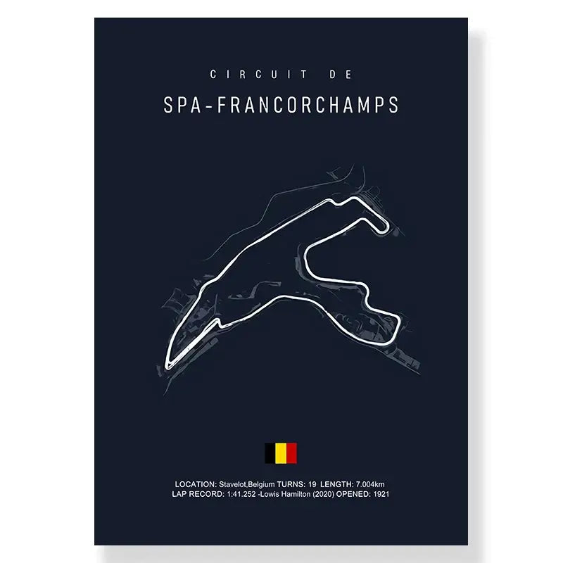 DecorBites™ F1 Race Track Circuit Canvas Wall Art