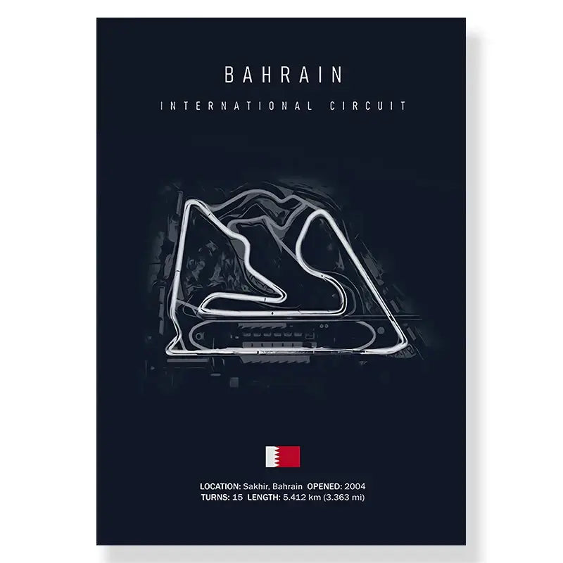 DecorBites™ F1 Track Circuit Canvas Painting Art Print