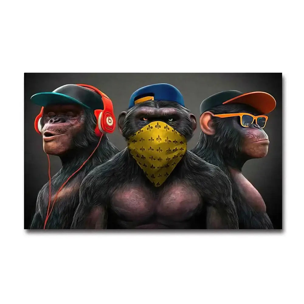DecorBites™ Fashionable Monkey Wall Art - Premium Home Decor