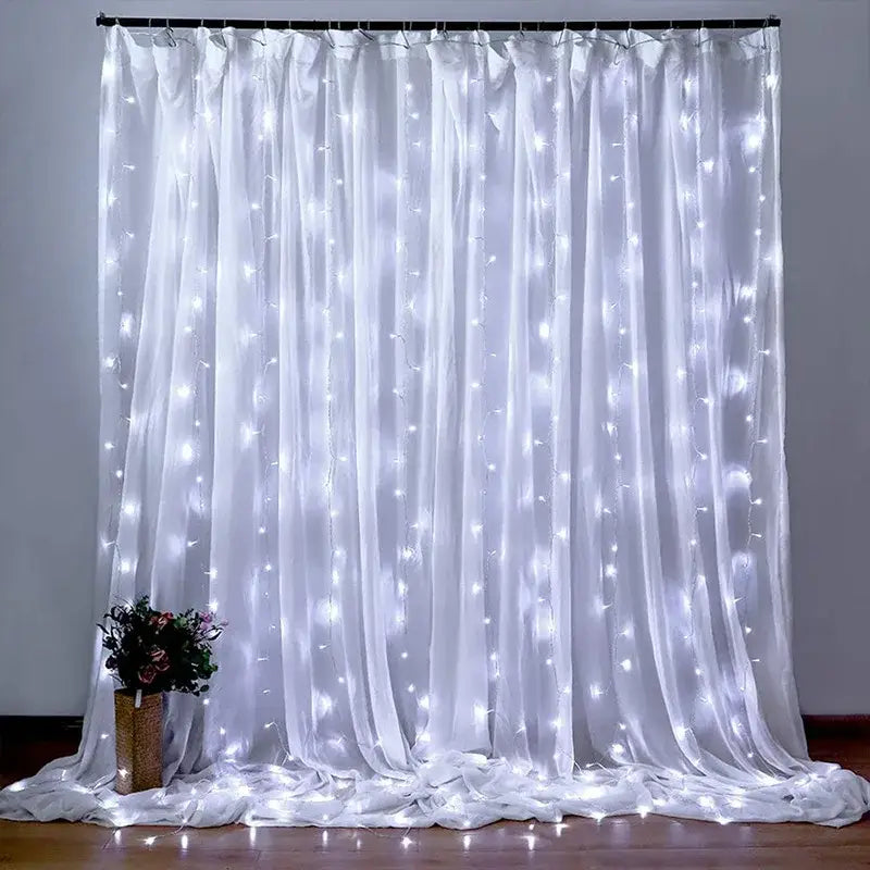 DecorBites™ Festive USB Fairy Lights Curtain Set