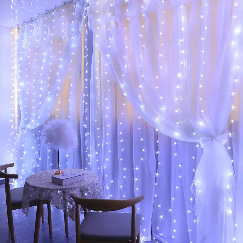 DecorBites™ Festive USB Fairy Lights Curtain Set