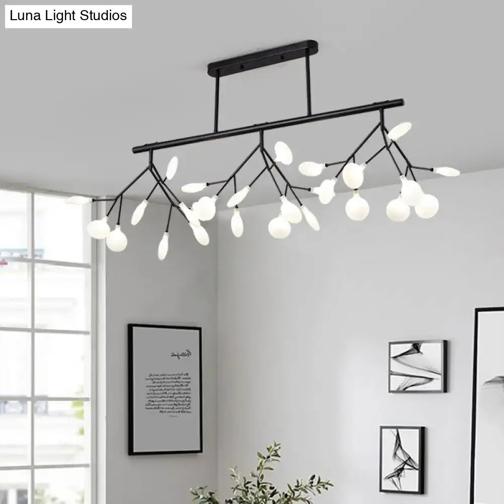 DecorBites™ Firefly Island Pendant Light: Elegant Minimalistic Acrylic Lamp for Restaurants (27-Head Suspension)