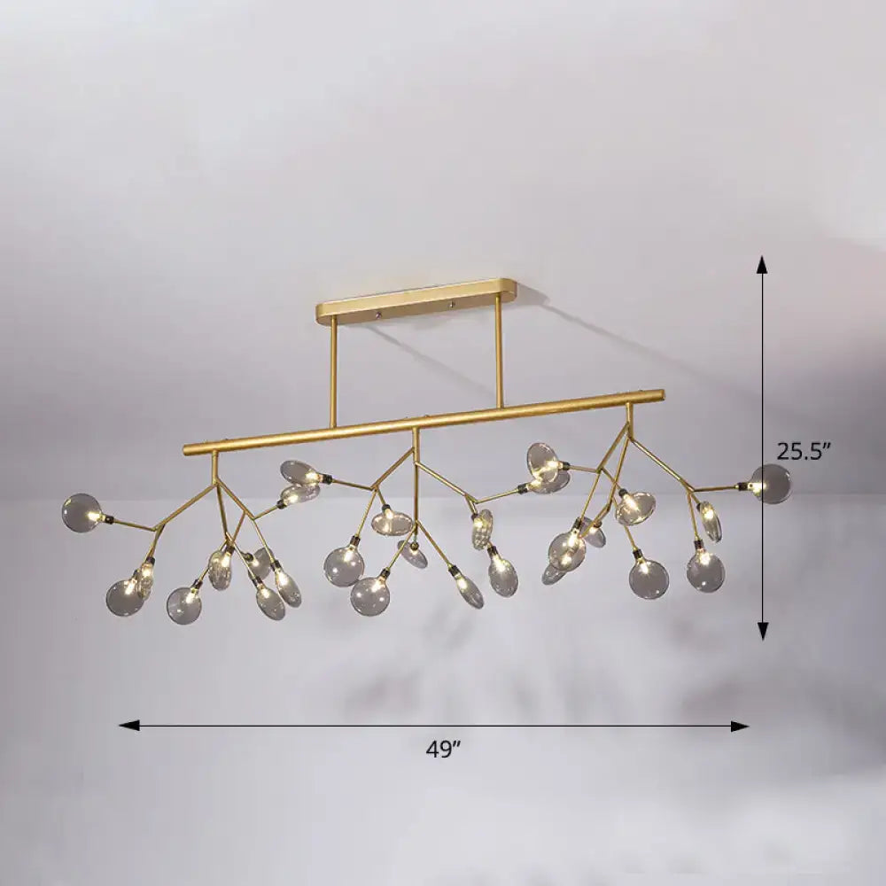 DecorBites™ Firefly Island Pendant Light: Elegant Minimalistic Acrylic Lamp for Restaurants (27-Head Suspension)
