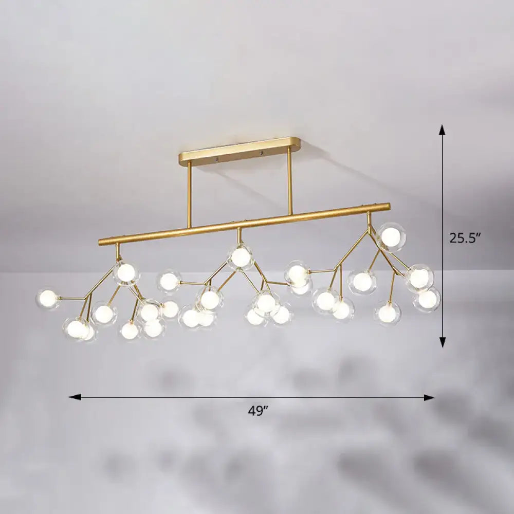 DecorBites™ Firefly Island Pendant Light: Elegant Minimalistic Acrylic Lamp for Restaurants (27-Head Suspension)
