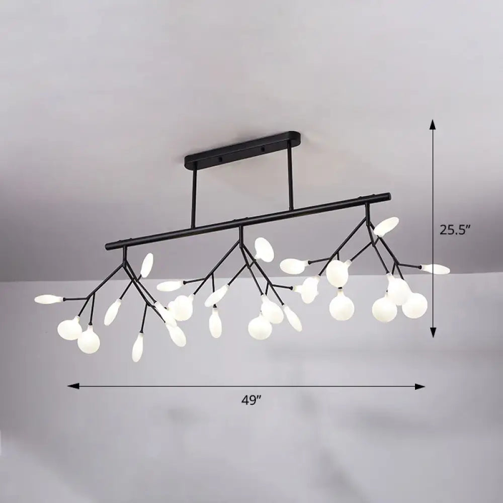 DecorBites™ Firefly Island Pendant Light: Elegant Minimalistic Acrylic Lamp for Restaurants (27-Head Suspension)
