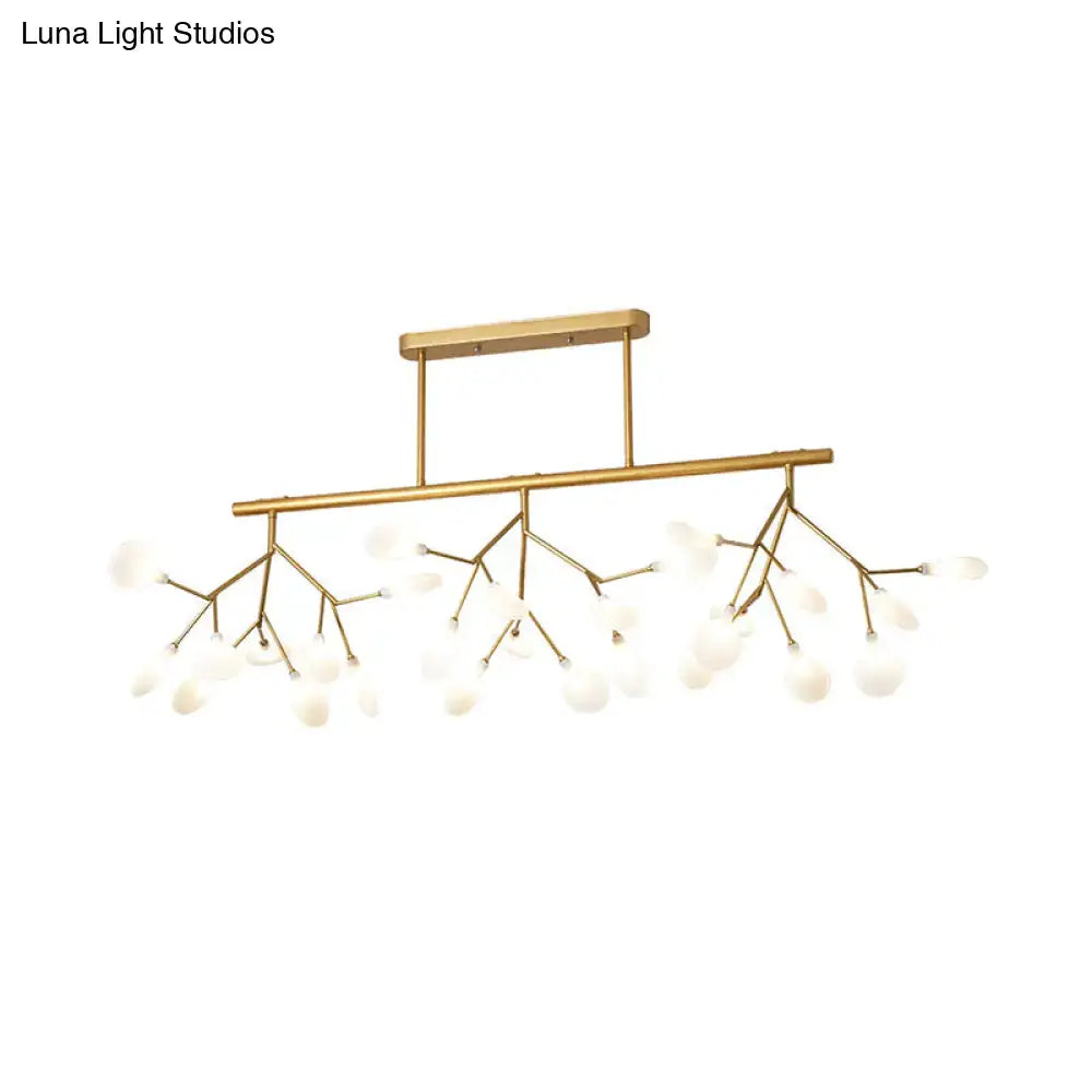 DecorBites™ Firefly Island Pendant Light: Elegant Minimalistic Acrylic Lamp for Restaurants (27-Head Suspension)