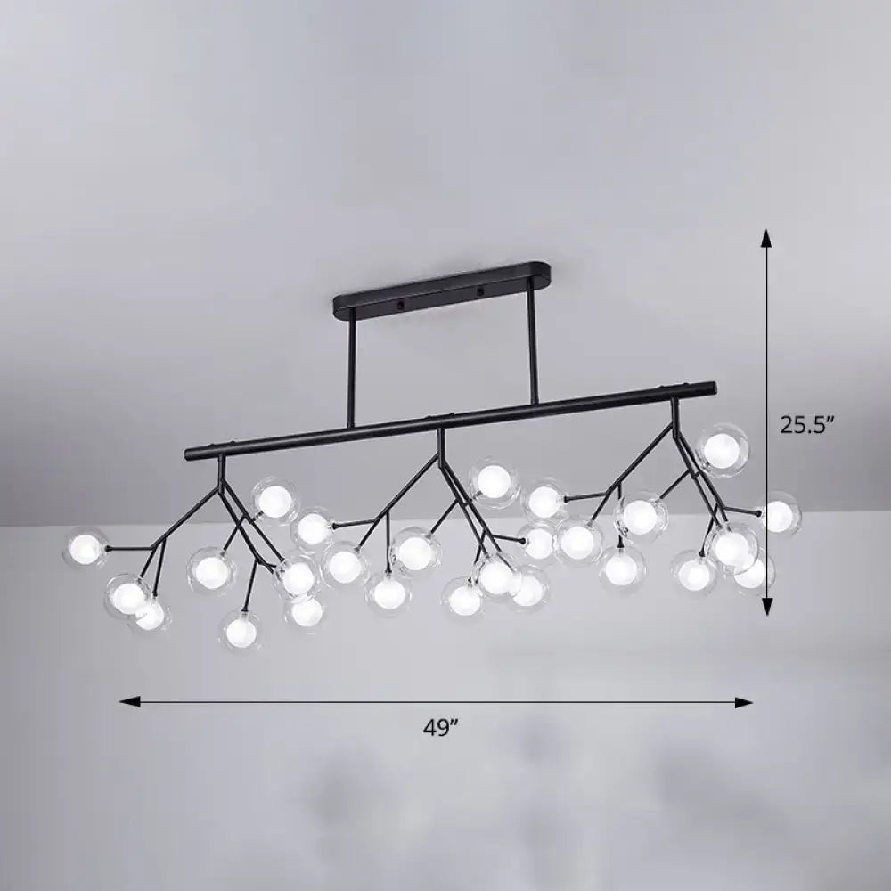 DecorBites™ Firefly Island Pendant Light: Elegant Minimalistic Acrylic Lamp for Restaurants (27-Head Suspension)