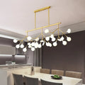 Gold-toned firefly island pendant with branching arms and white glass bulbs modern pendant postmodern metal ceiling lamp