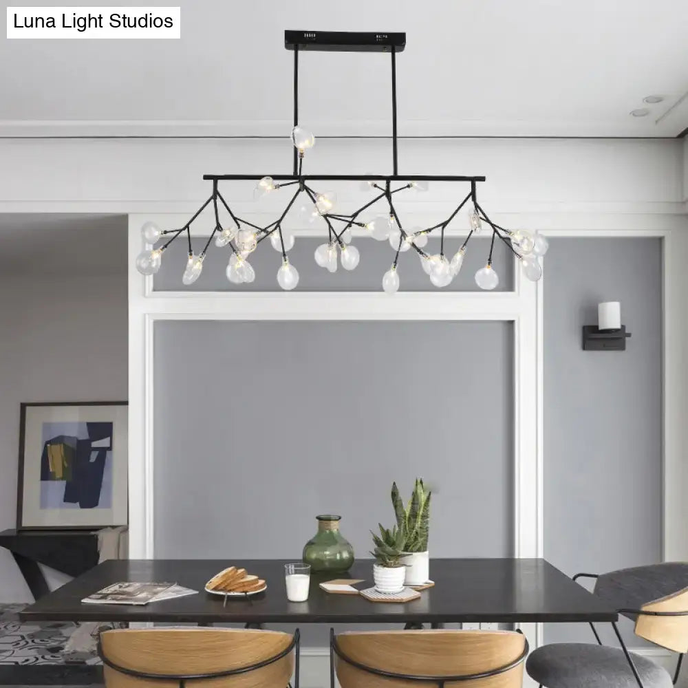 DecorBites™ Firefly LED Island Pendant Light: Modern Acrylic Linear Lamp for Dining Room Ceiling