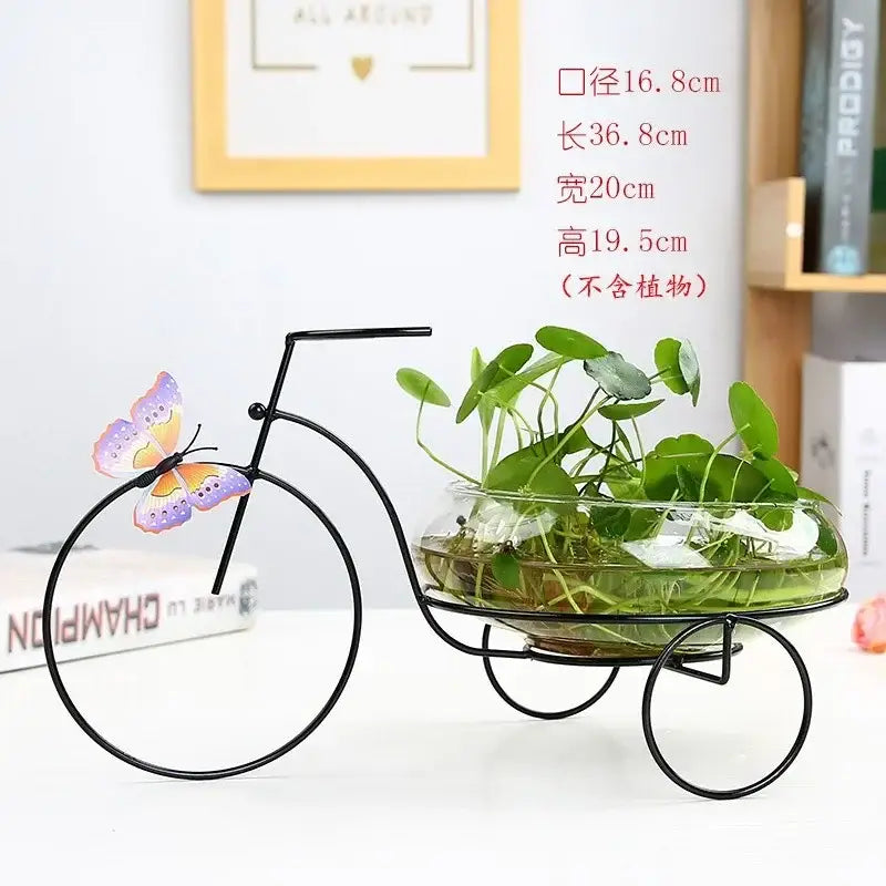 DecorBites™ Flamingo Metal Vase for Home Decor