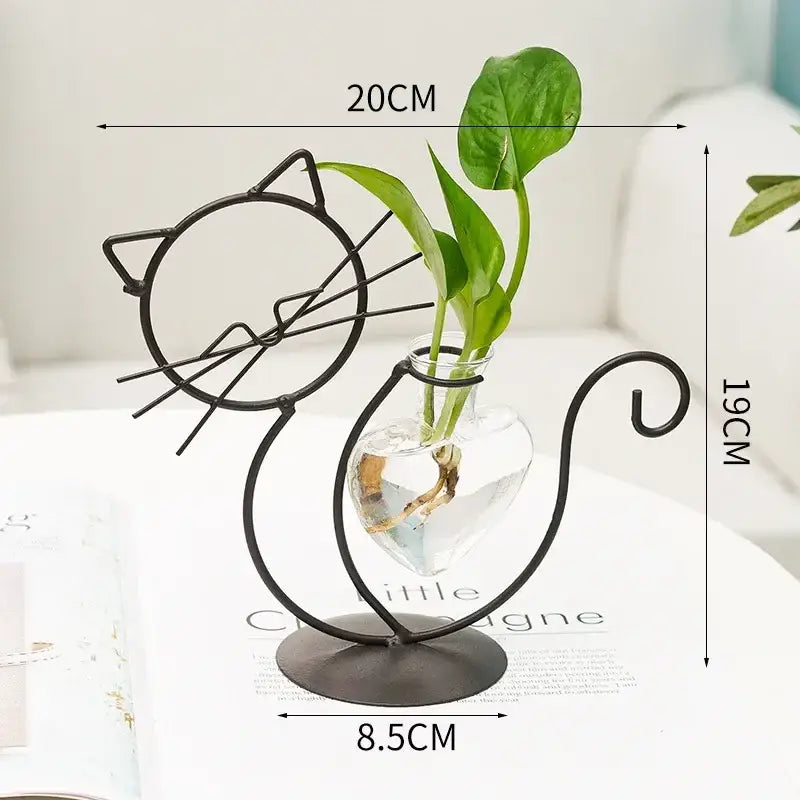 DecorBites™ Flamingo Metal Vase for Home Decor