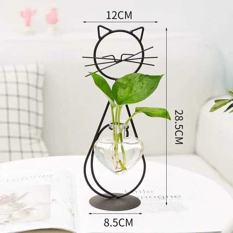 DecorBites™ Flamingo Metal Vase for Home Decor