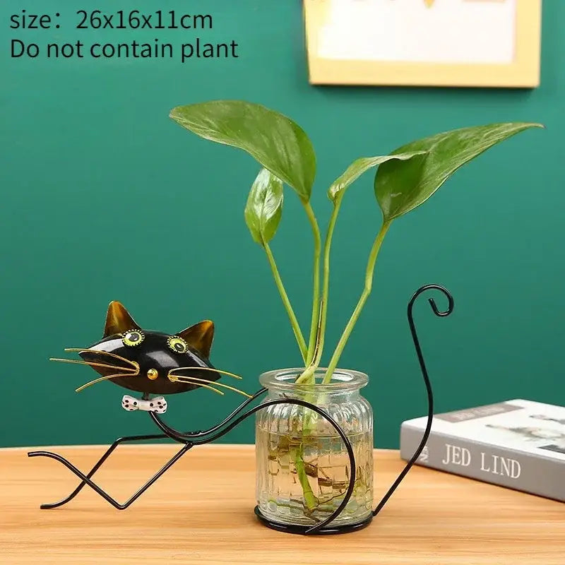 DecorBites™ Flamingo Metal Vase for Home Decor