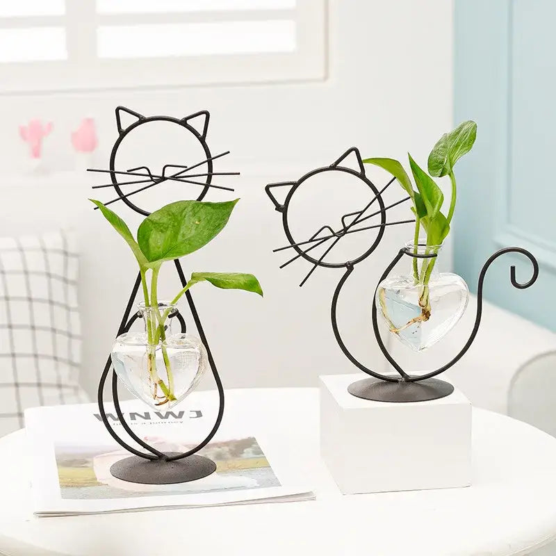 DecorBites™ Flamingo Metal Vase for Home Decor