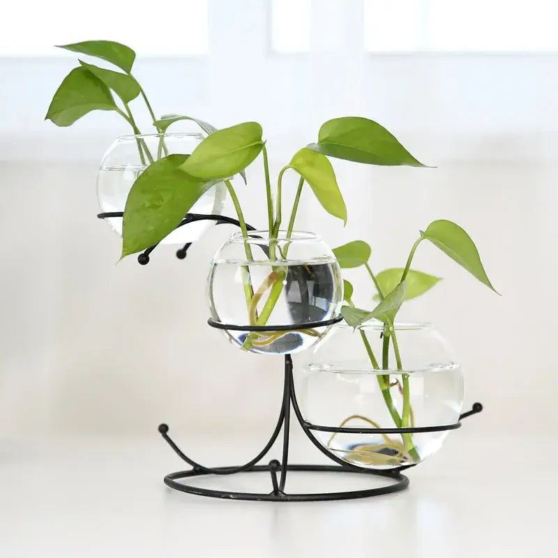 DecorBites™ Flamingo Metal Vase for Home Decor