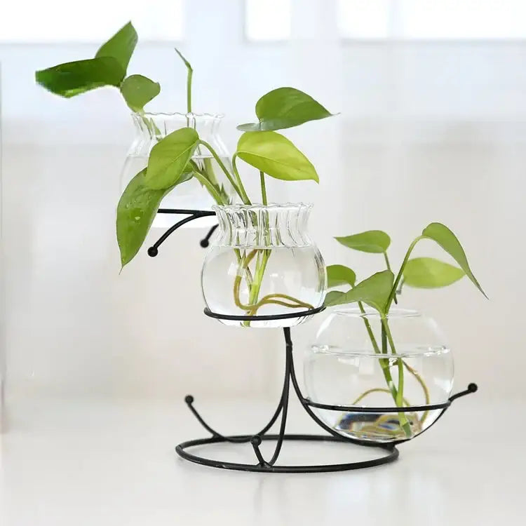 DecorBites™ Flamingo Metal Vase for Home Decor