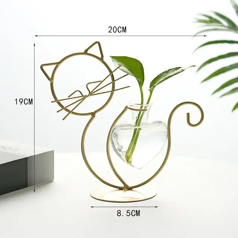 DecorBites™ Flamingo Metal Vase for Home Decor