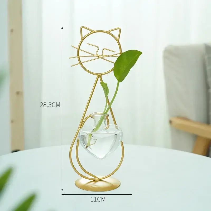 DecorBites™ Flamingo Metal Vase for Home Decor