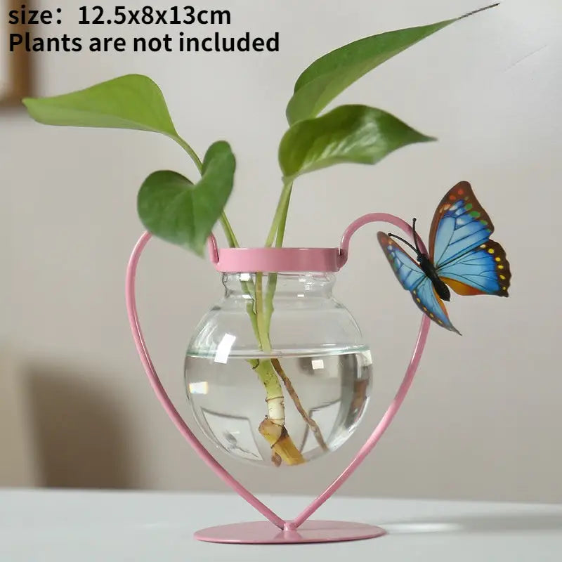 DecorBites™ Flamingo Metal Vase for Home Decor