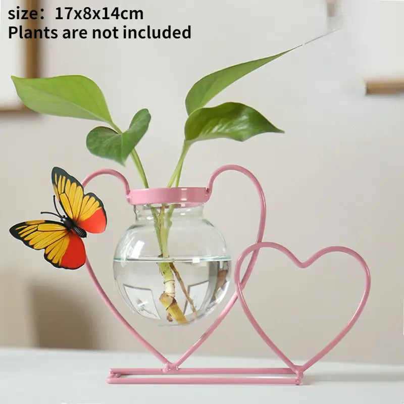 DecorBites™ Flamingo Metal Vase for Home Decor