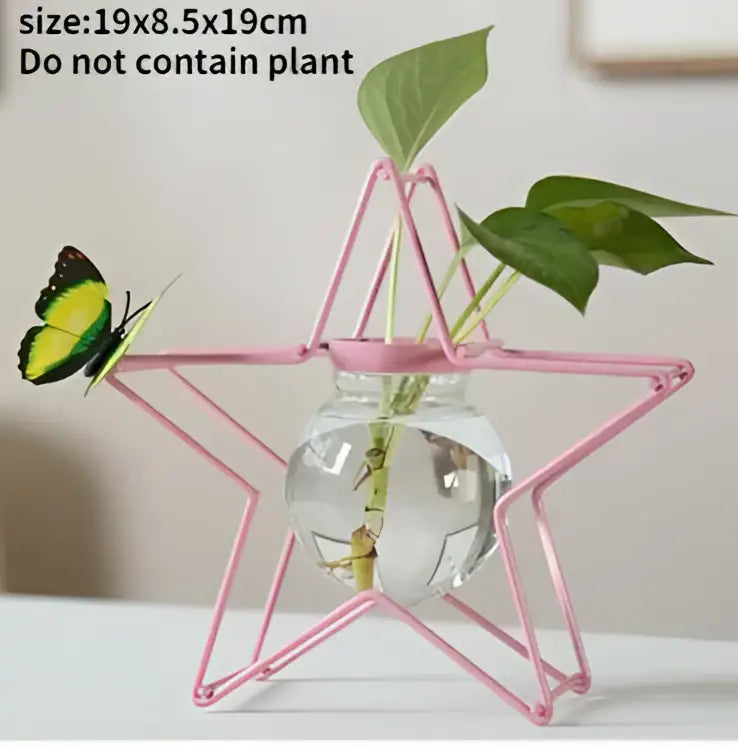 DecorBites™ Flamingo Metal Vase for Home Decor