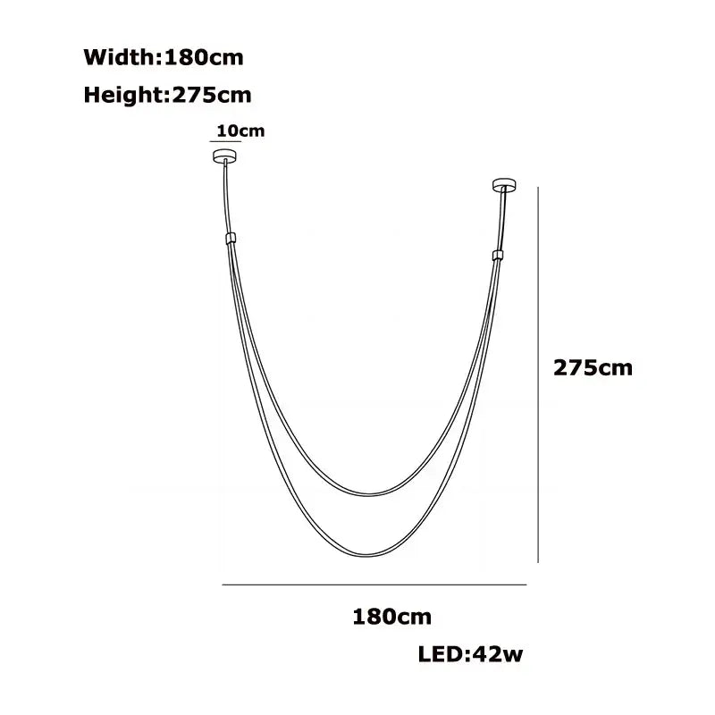 DecorBites™ Flex Leather Belt LED Chandelier Light