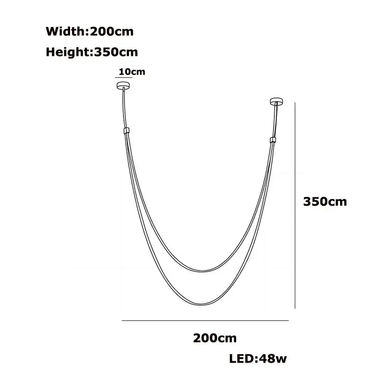 DecorBites™ Flex Leather Belt LED Chandelier Light