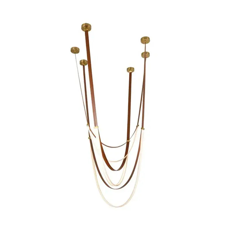 DecorBites™ Flexible Leather Belt LED Chandelier Light