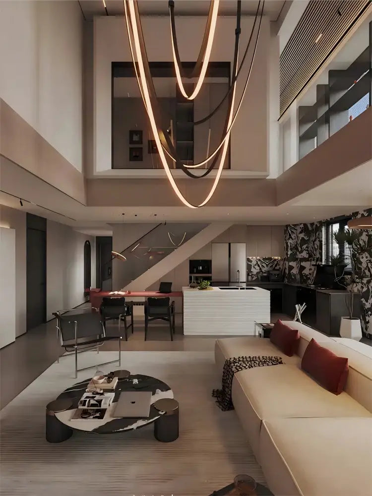 DecorBites™ Flexible Leather Belt LED Chandelier Light