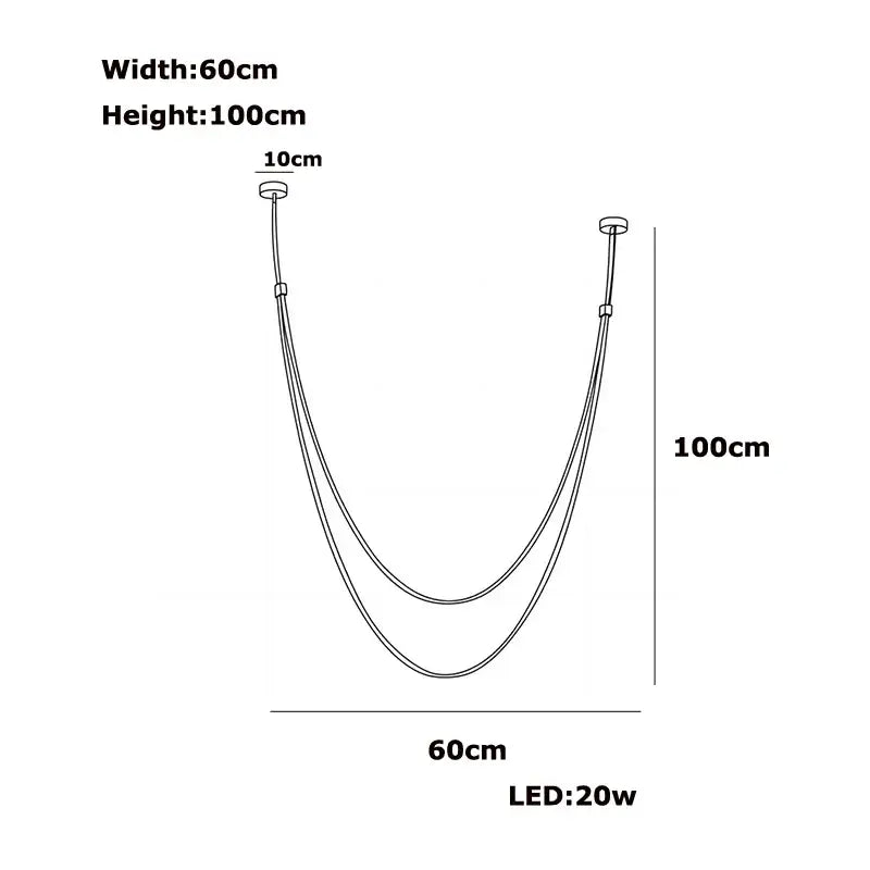 DecorBites™ Flexible Leather Belt LED Chandelier Light