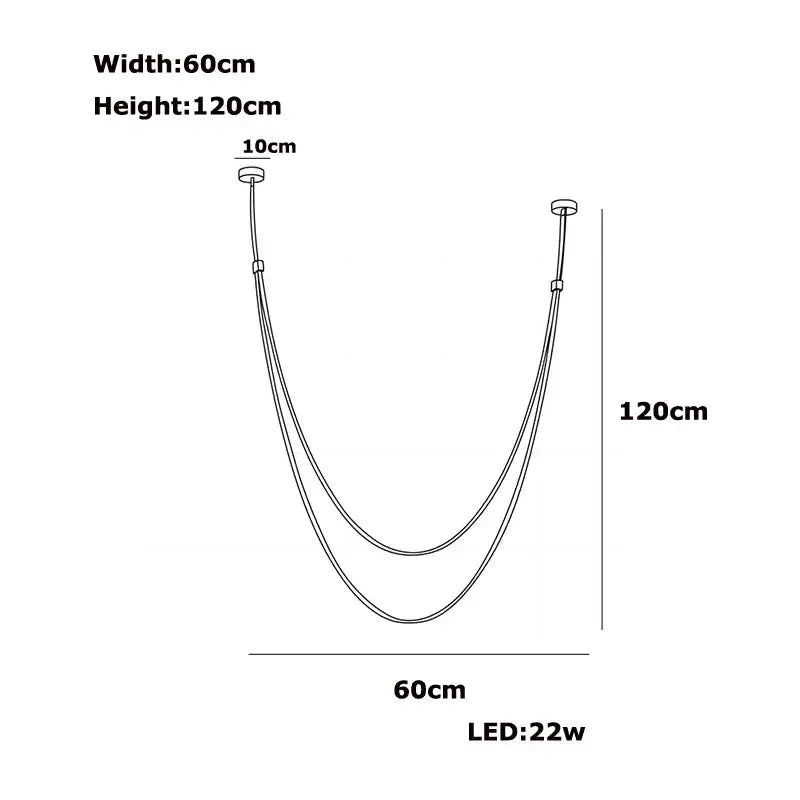 DecorBites™ Flexible Leather Belt LED Chandelier Light
