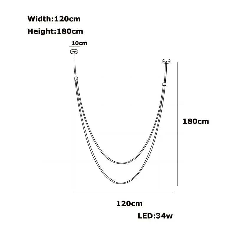 DecorBites™ Flexible Leather Belt LED Chandelier Lighting