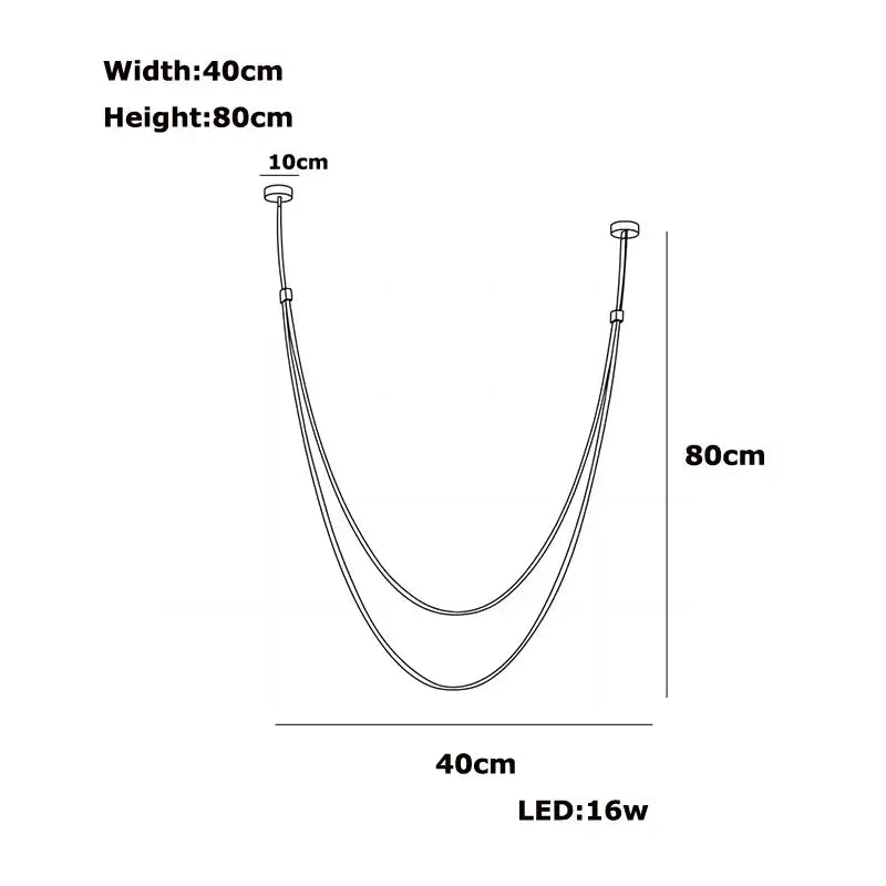 DecorBites™ Flexible Leather Belt LED Chandelier Lighting