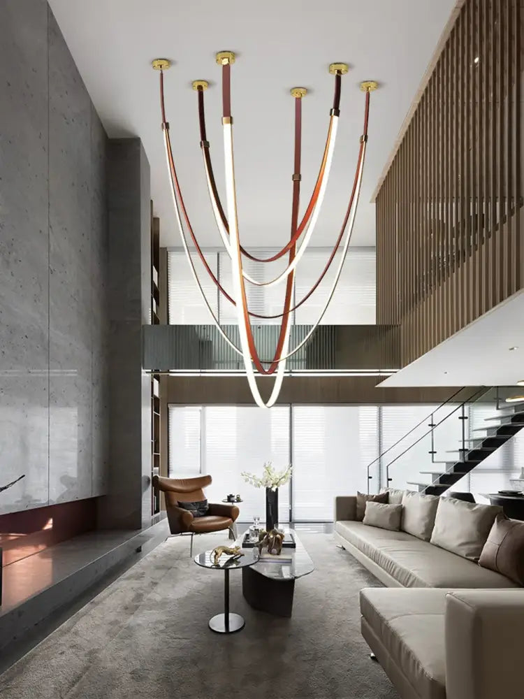 DecorBites™ Flexible Leather Belt LED Chandelier Lighting