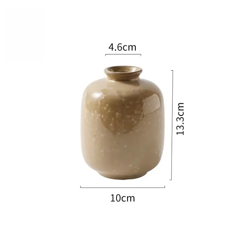 DecorBites™ Flower Decor Ceramic Vase - 13.5CM High