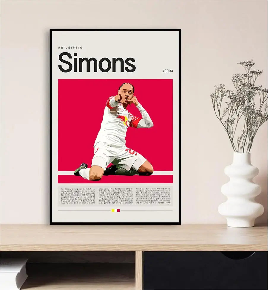 DecorBites™ Football Star Champion Poster Canvas Wall Art