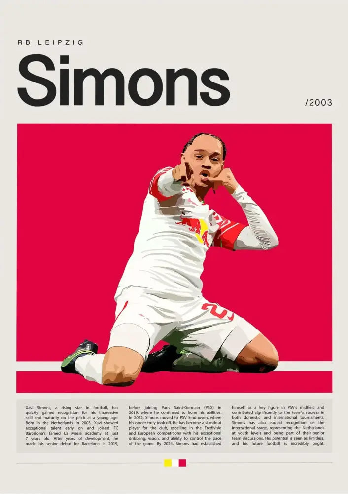 DecorBites™ Football Star Champion Poster Canvas Wall Art