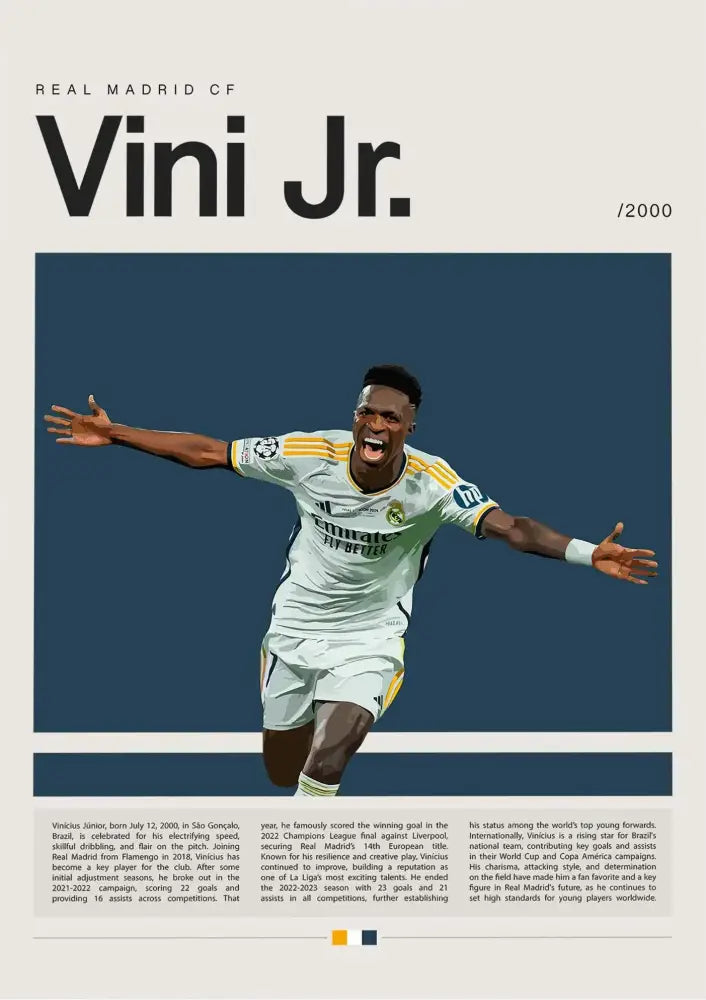 DecorBites™ Football Star Champion Poster Canvas Wall Art