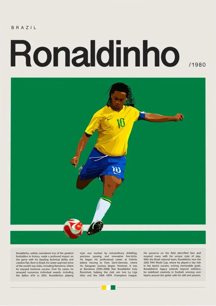 DecorBites™ Football Star Champion Poster Canvas Wall Art