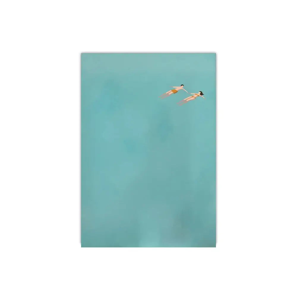 DecorBites™ Frameless Summer People Swimming Canvas Wall Art