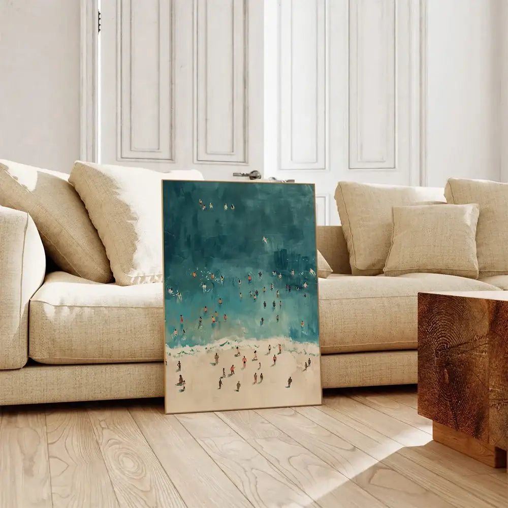 DecorBites™ Frameless Summer People Swimming Canvas Wall Art