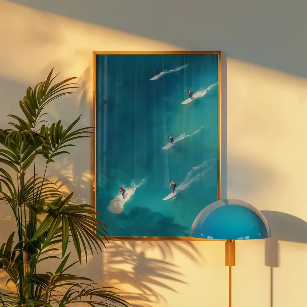 DecorBites™ Frameless Summer People Swimming Canvas Wall Art