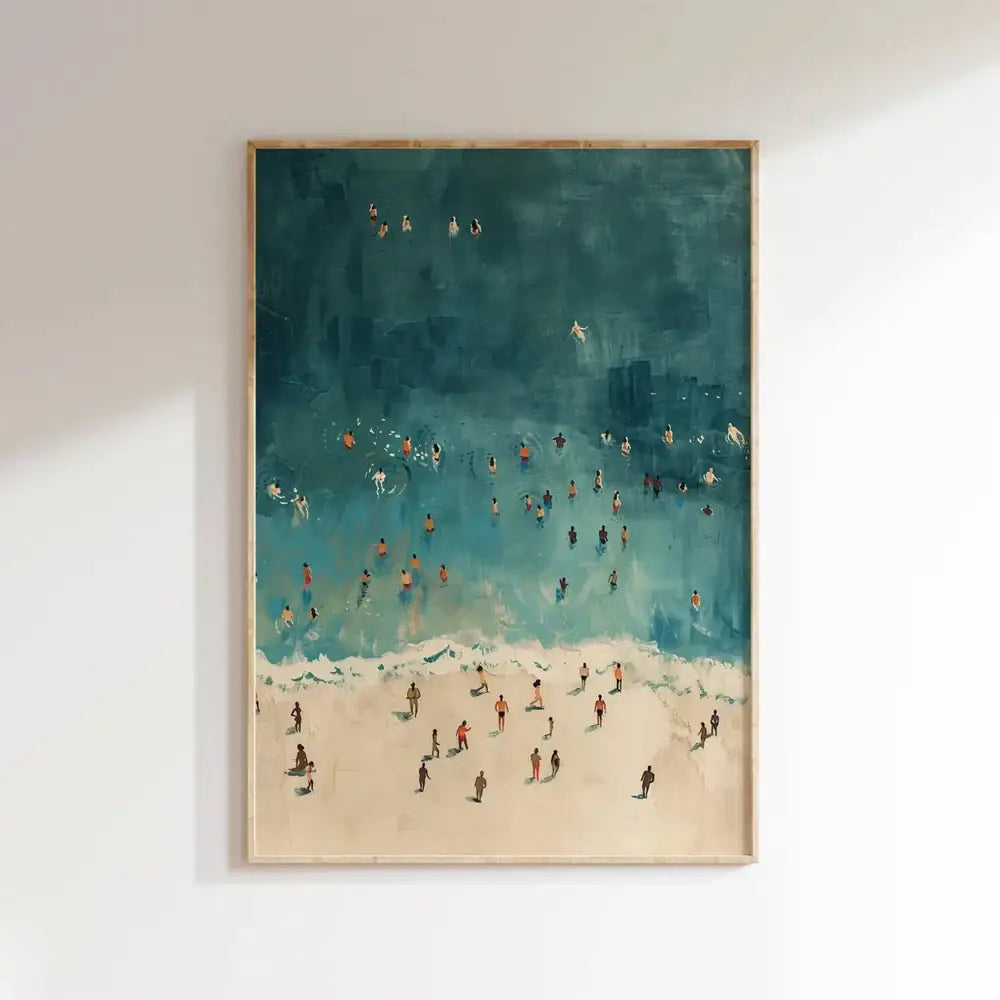 DecorBites™ Frameless Summer People Swimming Canvas Wall Art