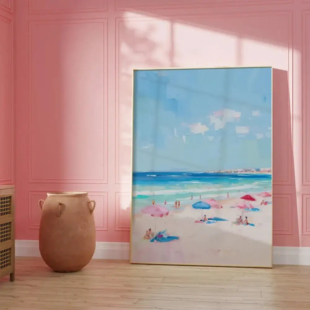 DecorBites™ Frameless Summer People Swimming Canvas Wall Art