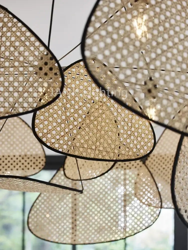DecorBites™ French Design Rattan Chandelier for Home Lighting